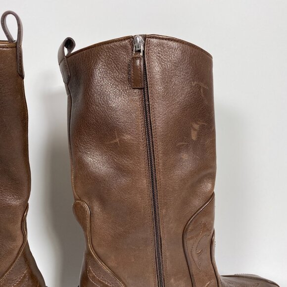 HEAVEN by MARC JACOBS Brown Leather 'Margaret' Platform Boots   *AS IS* - Picture 13 of 15